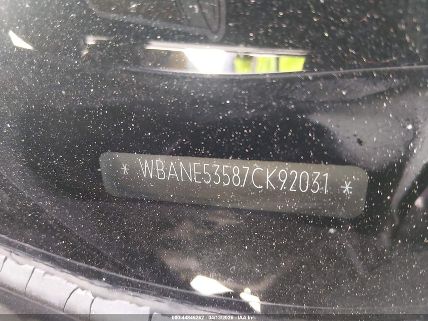 2007 BMW 525I VIN: WBANE53587CK92031 Lot: 44846262