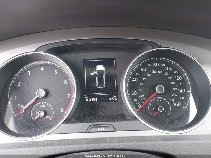 2016 Volkswagen Golf Sportwagen Tsi S 4-Door VIN: 3VWC17AU6GM514122 Lot: 44846638