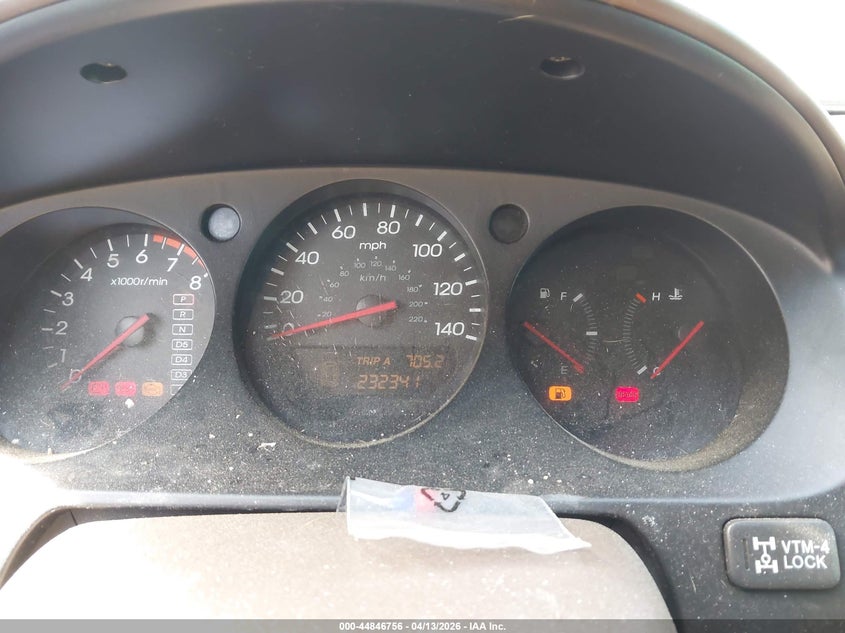 2001 Acura Mdx VIN: 2HNYD18201H503232 Lot: 44846756