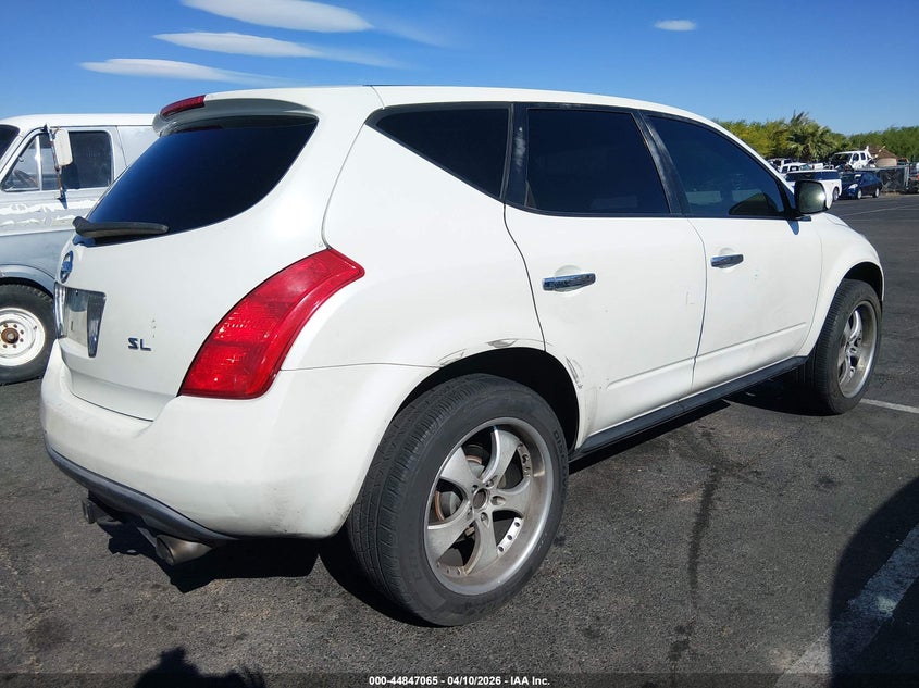 2004 Nissan Murano Sl VIN: JN8AZ08T84W213679 Lot: 44847065
