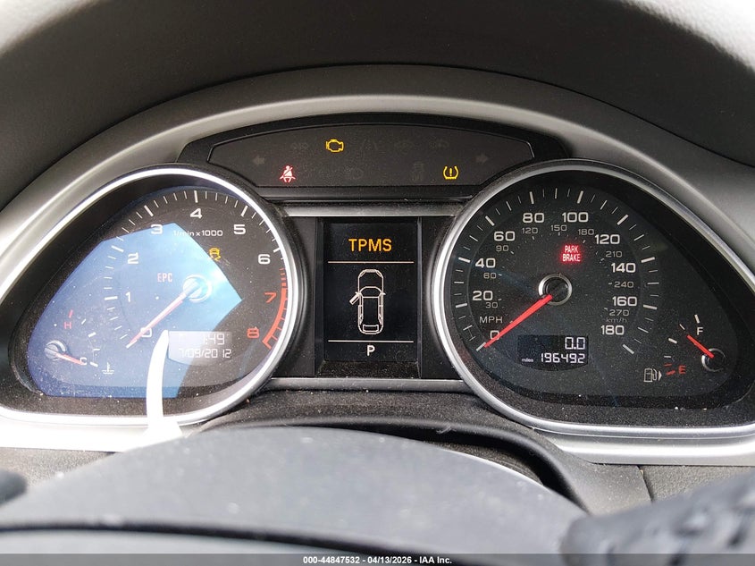 2013 Audi Q7 3.0T Premium VIN: WA1CGAFE2DD012628 Lot: 44847532