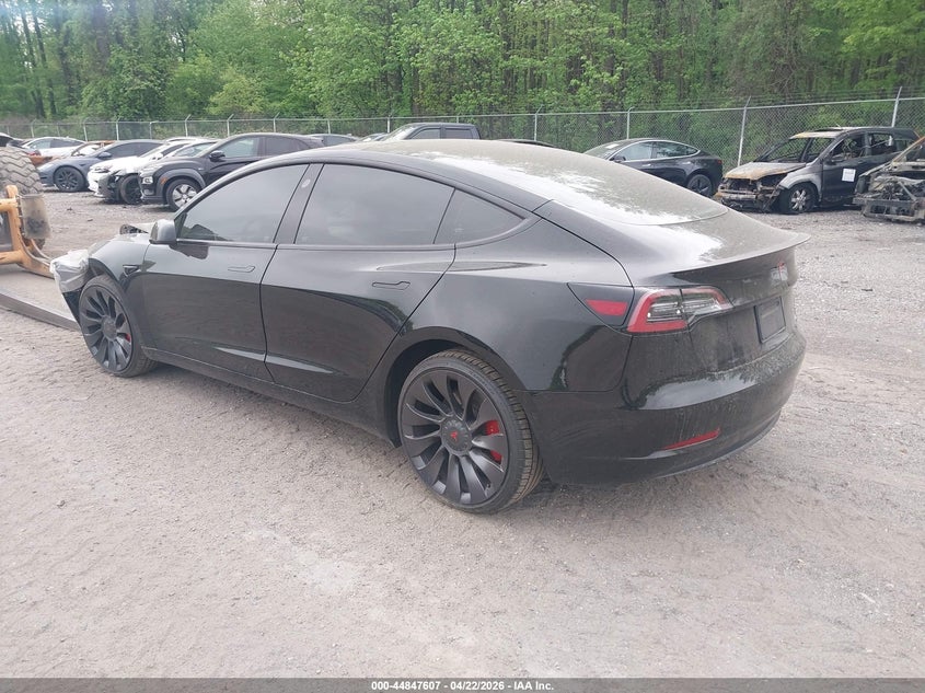 Vin: 5yj3e1ecxmf061905, lot: 45344916, tesla model 3 performance dual motor all-wheel drive 20213