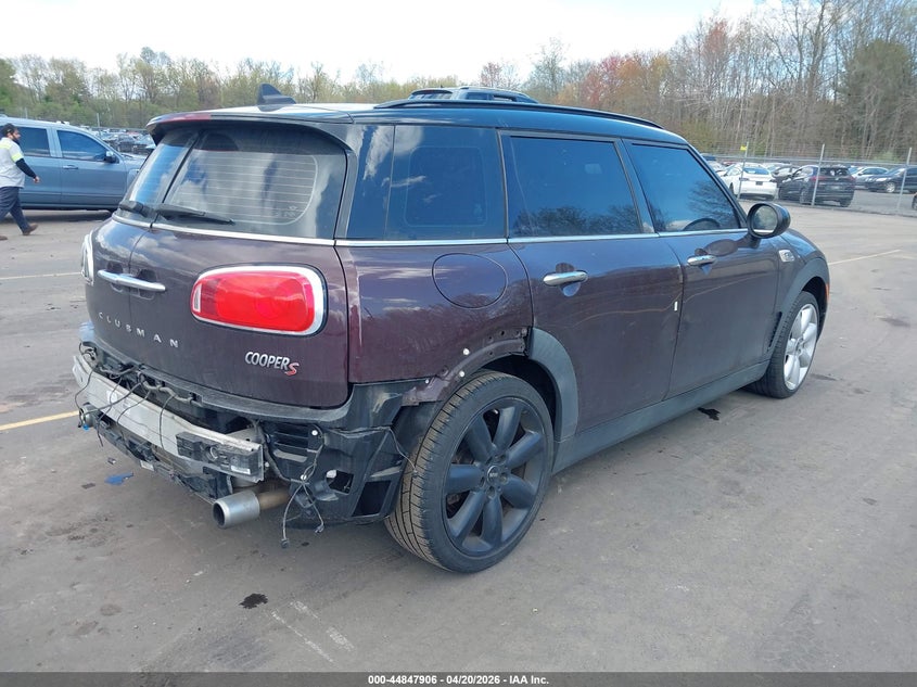 Vin: wmwln9c53g2e15984, lot: 45345214, mini clubman cooper s 20164