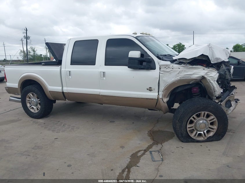 2014 Ford F250 6.7 Lariat White Lot 111044848203 Vin 1FT7W2BT8EEB11809