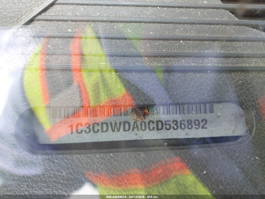 2012 Dodge Caliber Sxt VIN: 1C3CDWDA0CD536892 Lot: 44848576