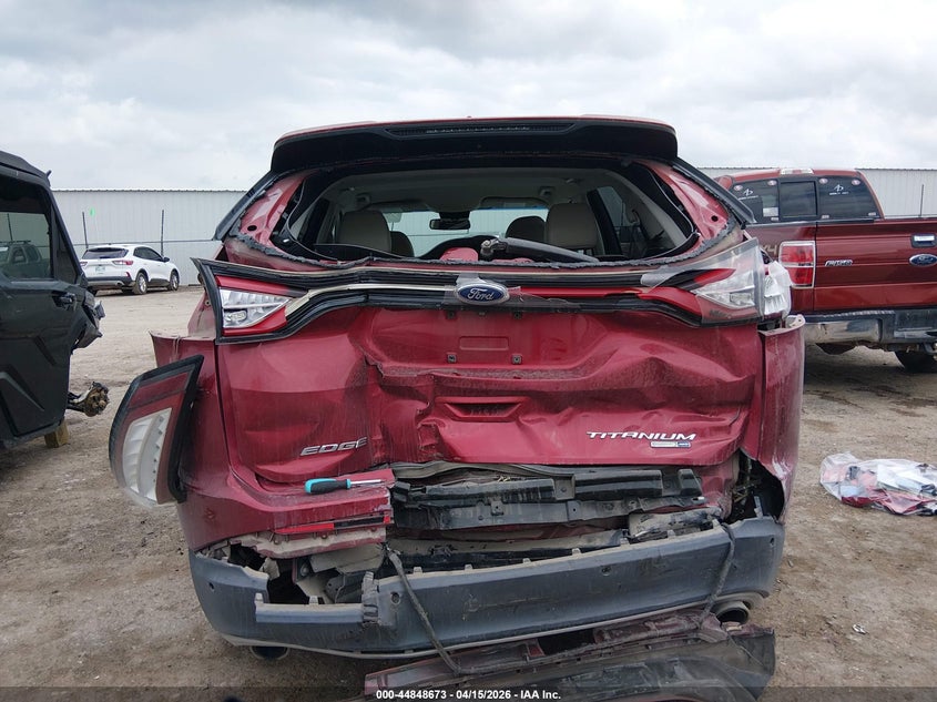 2015 Ford Edge Titanium VIN: 2FMTK4K93FBB52996 Lot: 44848673