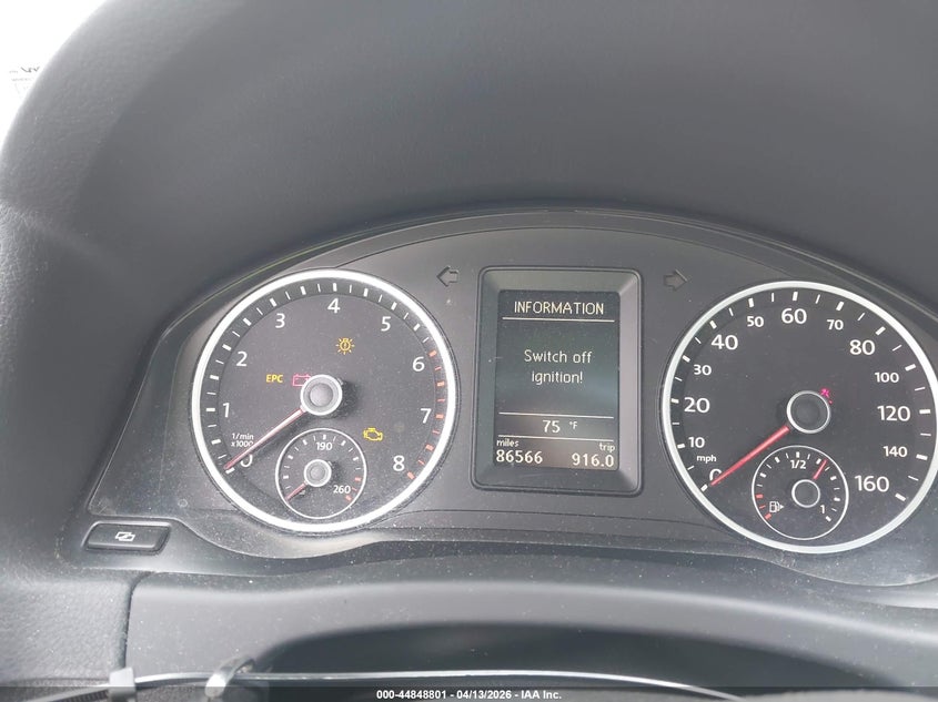 2011 Volkswagen Tiguan Sel VIN: WVGBV7AX2BW504401 Lot: 44848801