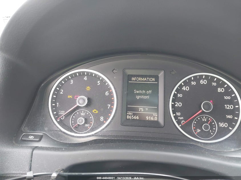 2011 Volkswagen Tiguan Sel VIN: WVGBV7AX2BW504401 Lot: 44848801