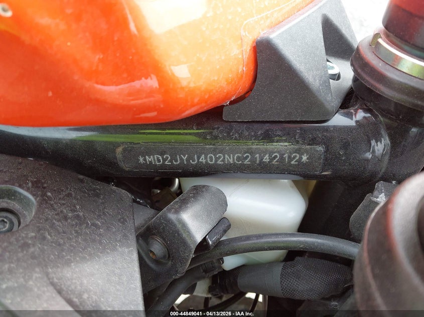 2022 Ktm 390 Rc VIN: MD2JYJ402NC214212 Lot: 44849041