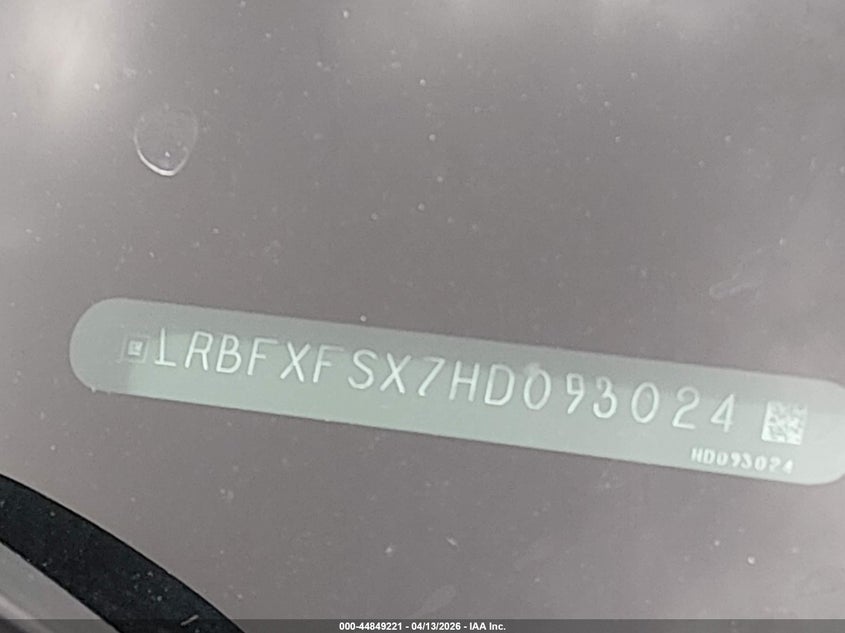 2017 Buick Envision Premium Ii VIN: LRBFXFSX7HD093024 Lot: 44849221