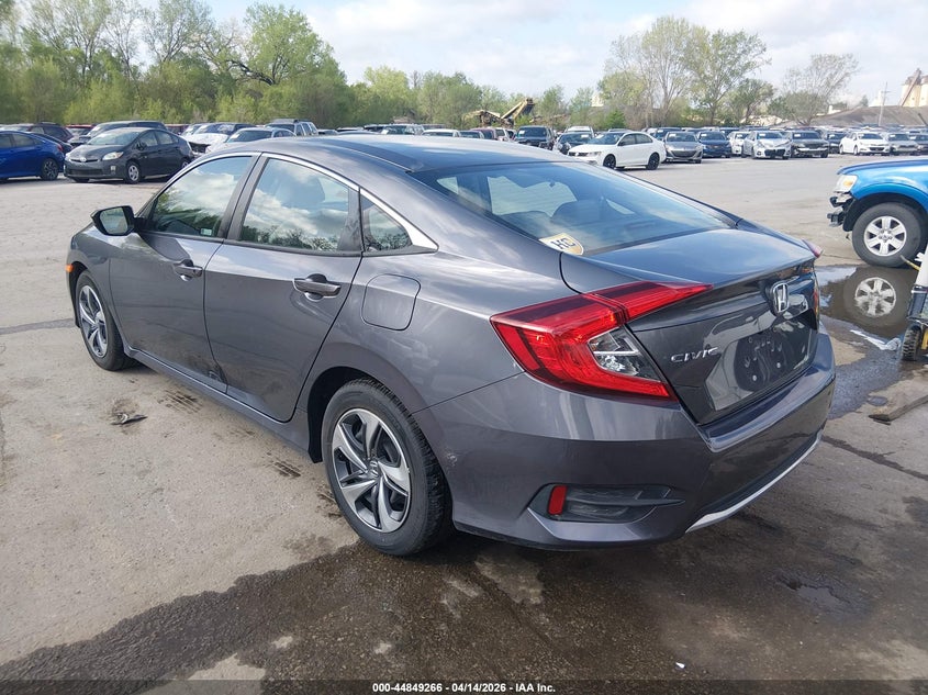 2020 Honda Civic 2.0 Lx grey Lot 111044849266 Vin 2HGFC2F65LH557626