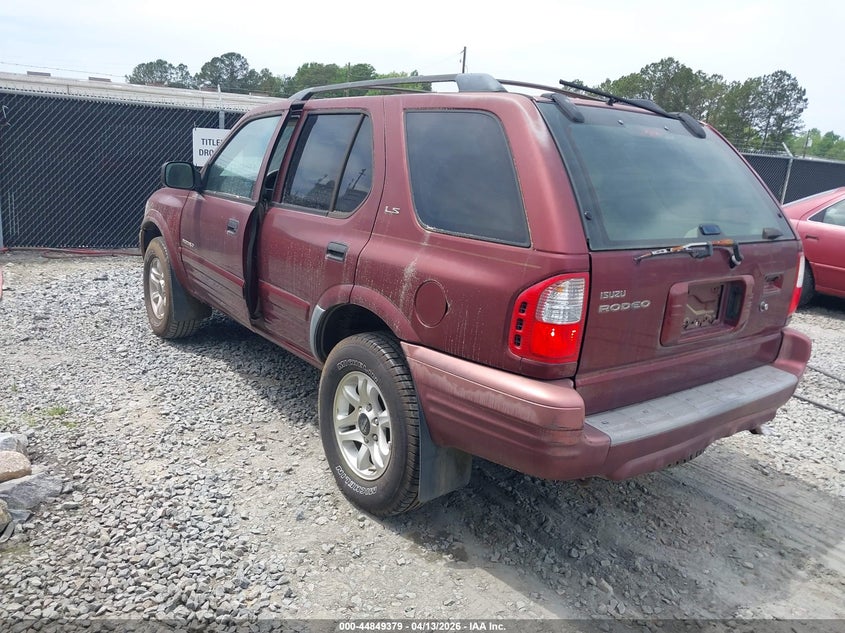 2002 Isuzu Rodeo Ls 3.2L V6/Lse 3.2L V6/S 3.2L V6