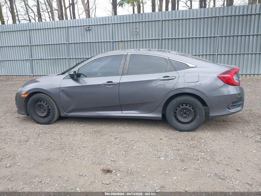 2016 Honda Civic 2.0 Lx grey Lot 111044849404 Vin 19XFC2F52GE245366