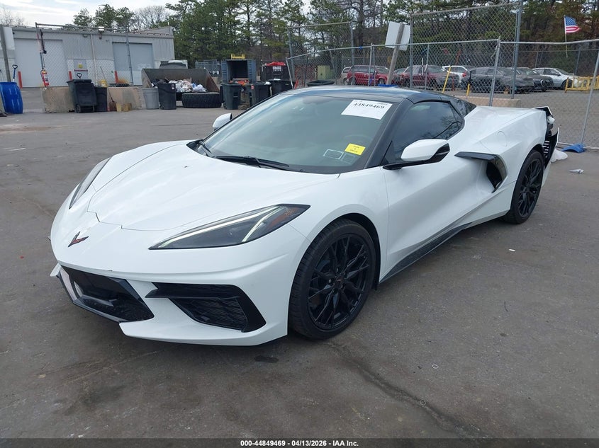 2023 Chevrolet Corvette 6.2 Rwd 1lt White Lot 111044849469 Vin 1G1YA3D48P5113473