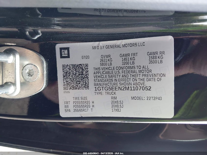 2021 GMC Canyon 2Wd Short Box Denali VIN: 1GTG5EEN2M1107052 Lot: 44849643