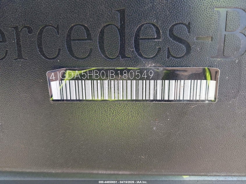 2018 Mercedes-Benz Gle 350 4Matic VIN: 4JGDA5HB0JB180549 Lot: 44850051