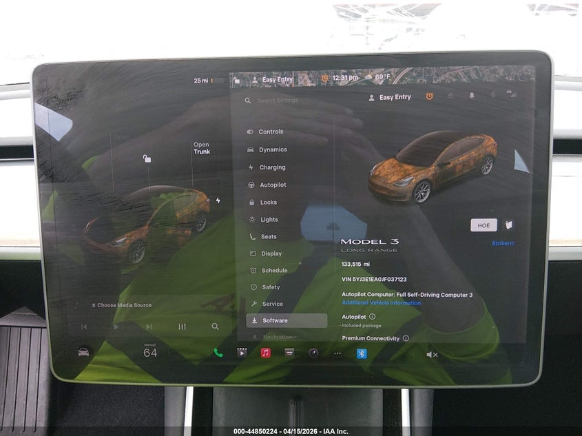 2018 Tesla Model 3 Long Range/Mid Range VIN: 5YJ3E1EA0JF037123 Lot: 44850224