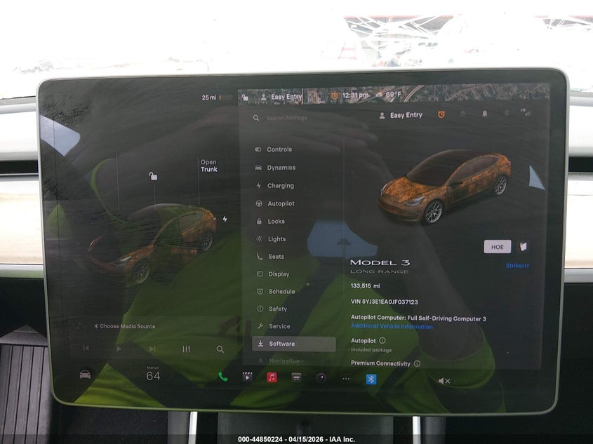 2018 Tesla Model 3 Long Range/Mid Range VIN: 5YJ3E1EA0JF037123 Lot: 44850224