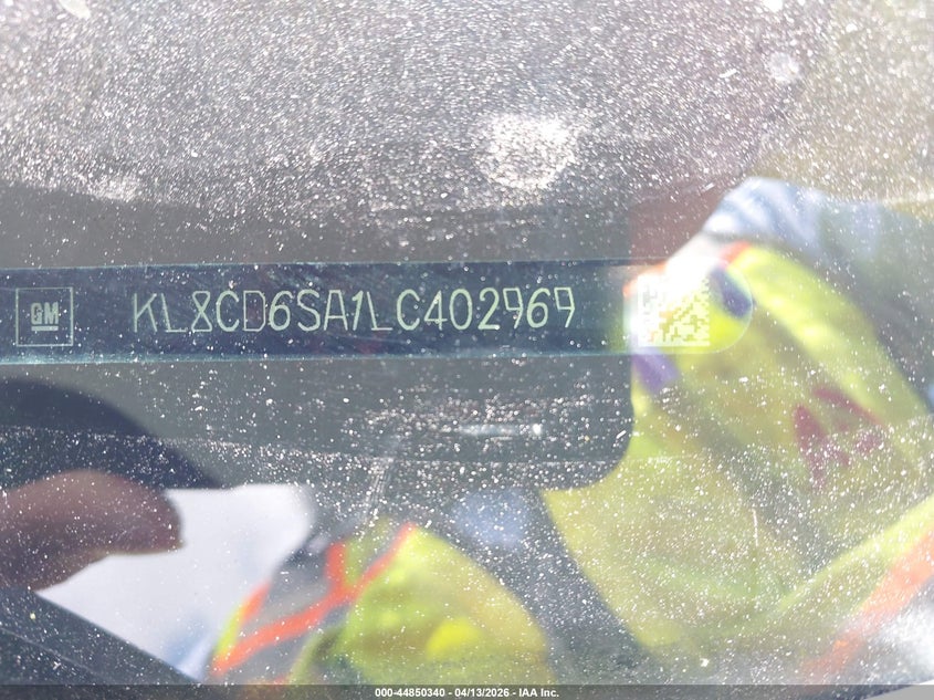 2020 Chevrolet Spark Fwd 1Lt Automatic VIN: KL8CD6SA1LC402969 Lot: 44850340