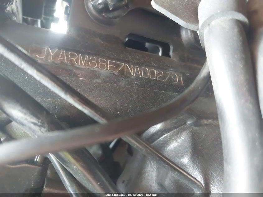 2022 Yamaha Yzfr7 VIN: JYARM38E7NA002791 Lot: 44850460