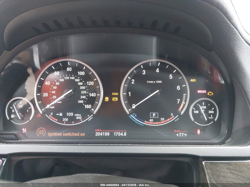 2013 BMW 740Li xDrive VIN: WBAYF4C59DD127552 Lot: 44850564