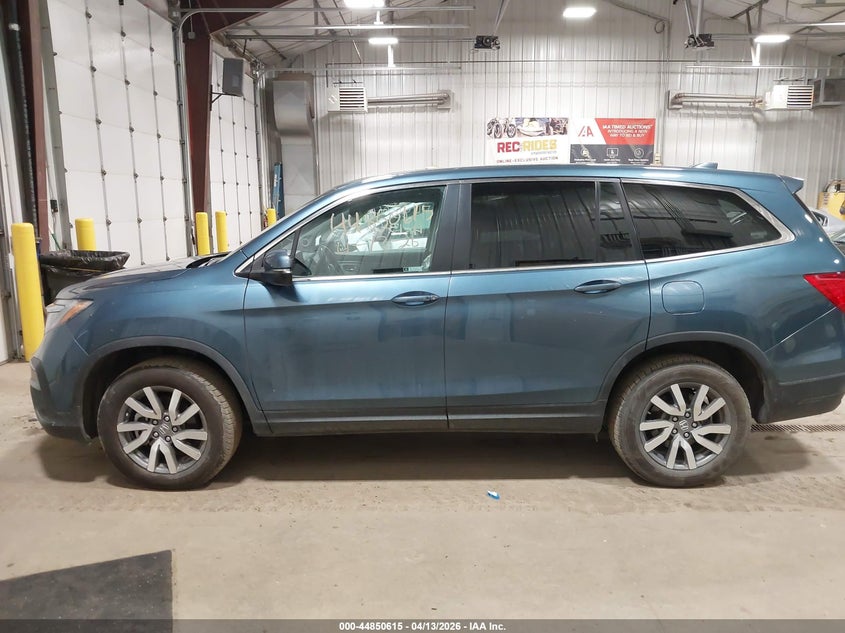 2019 Honda Pilot 3.5 Ex-L blue Lot 111044850615 Vin 5FNYF6H5XKB048307