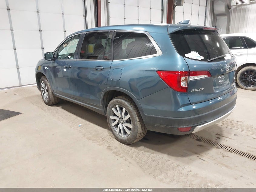 2019 Honda Pilot 3.5 Ex-L blue Lot 111044850615 Vin 5FNYF6H5XKB048307