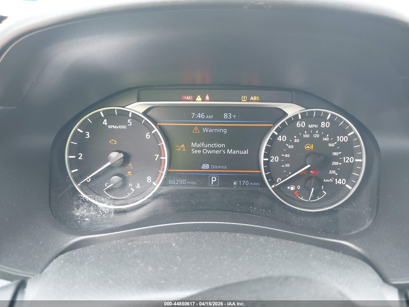 2022 Nissan Altima Sr Fwd VIN: 1N4BL4CV2NN389870 Lot: 44850617