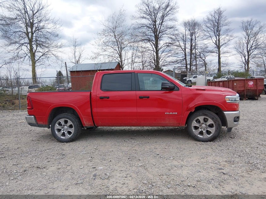 2025 Ram 1500 3.6 Ram Big Horn 4X4 5'7 Box red Lot 111044851067 Vin 1C6RRFFG0SN754033