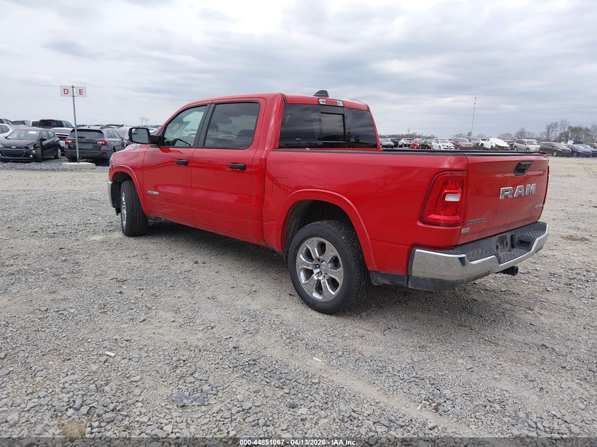 2025 Ram 1500 3.6 Ram Big Horn 4X4 5'7 Box red Lot 111044851067 Vin 1C6RRFFG0SN754033