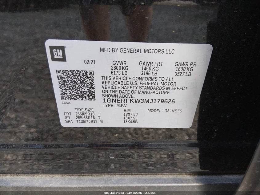 2021 Chevrolet Traverse Fwd Ls VIN: 1GNERFKW3MJ179626 Lot: 44851083