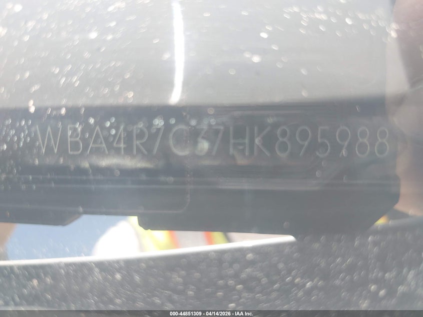 2017 BMW 430I VIN: WBA4R7C37HK895988 Lot: 44851309