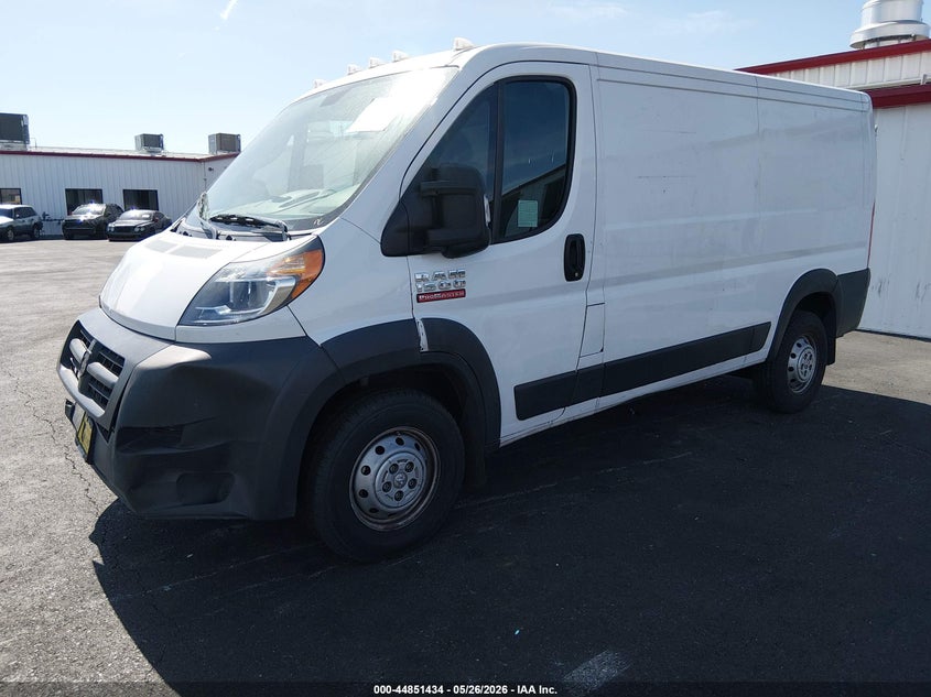 Vin: 3c6trvag1je155765, lot: 45348743, ram promaster 1500 low roof 136 wb 20182