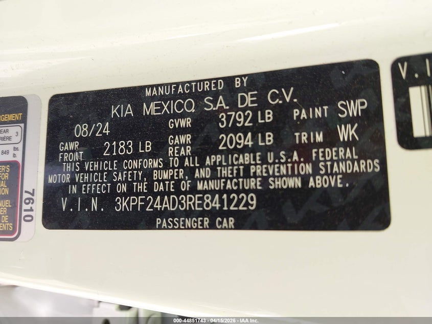 2024 KIA FORTE LXS · Photo 9