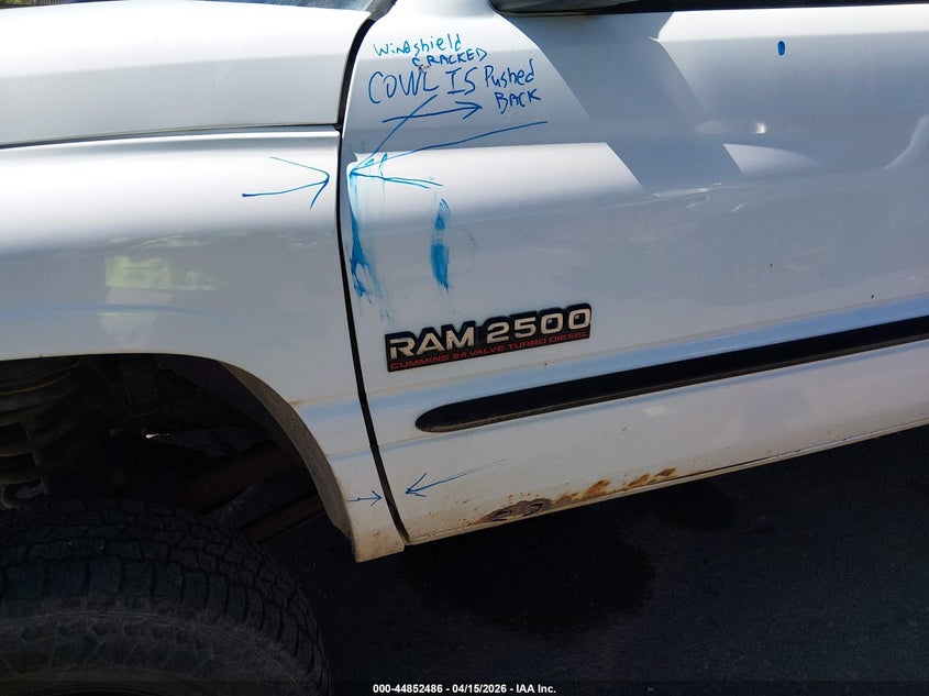 2001 Dodge Ram 2500 St VIN: 3B7KF23691G176349 Lot: 44852486