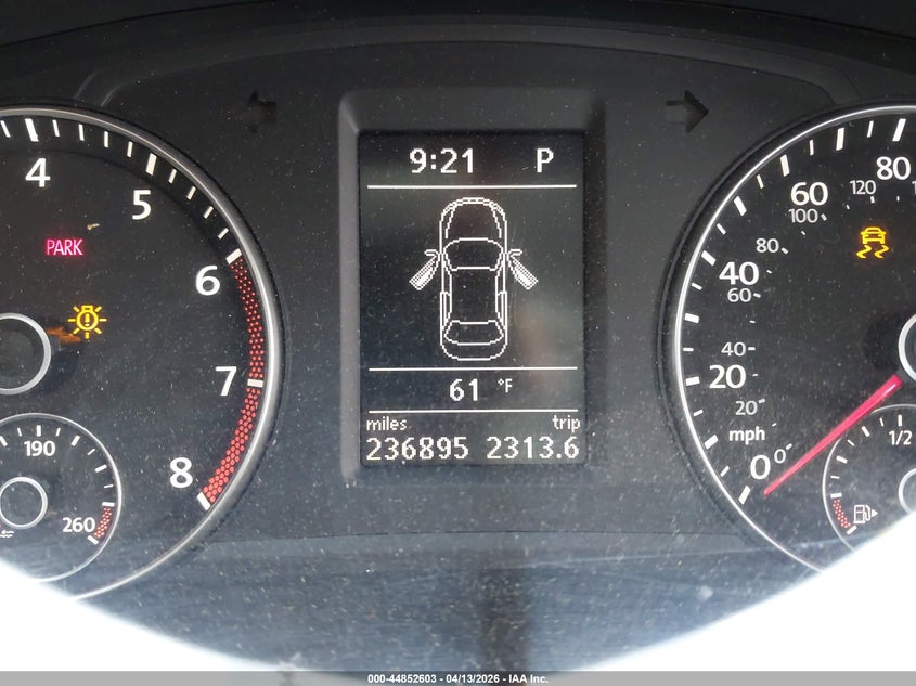 2012 Volkswagen Passat 2.5L Se VIN: 1VWBP7A37CC004200 Lot: 44852603