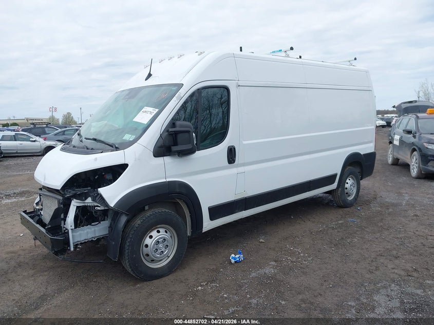 Vin: 3c6lrvdg0pe603644, lot: 45350010, ram promaster 2500 high roof 159 wb 20232