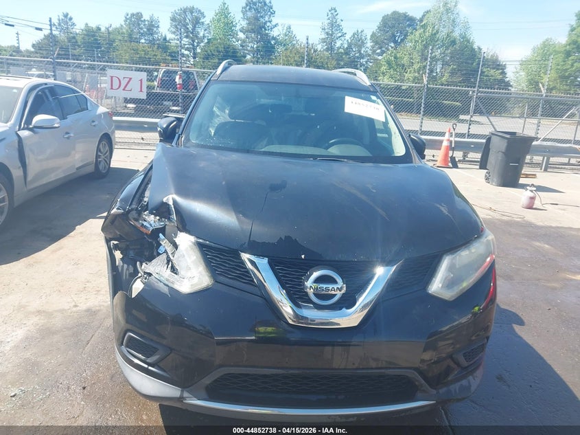 2015 Nissan Rogue 2.5 Sv black Lot 111044852738 Vin KNMAT2MV2FP555187