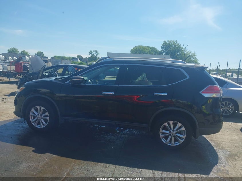 2015 Nissan Rogue 2.5 Sv black Lot 111044852738 Vin KNMAT2MV2FP555187