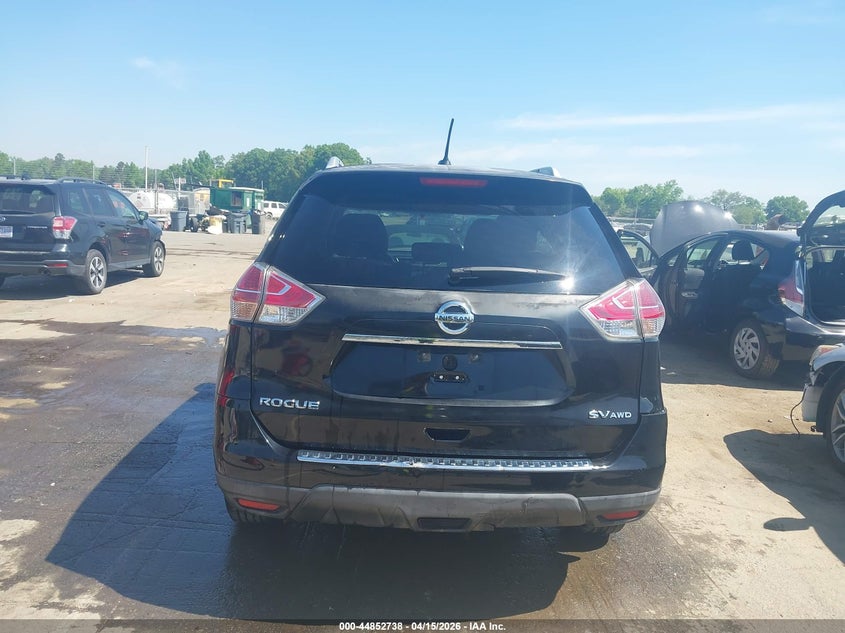 2015 Nissan Rogue 2.5 Sv black Lot 111044852738 Vin KNMAT2MV2FP555187