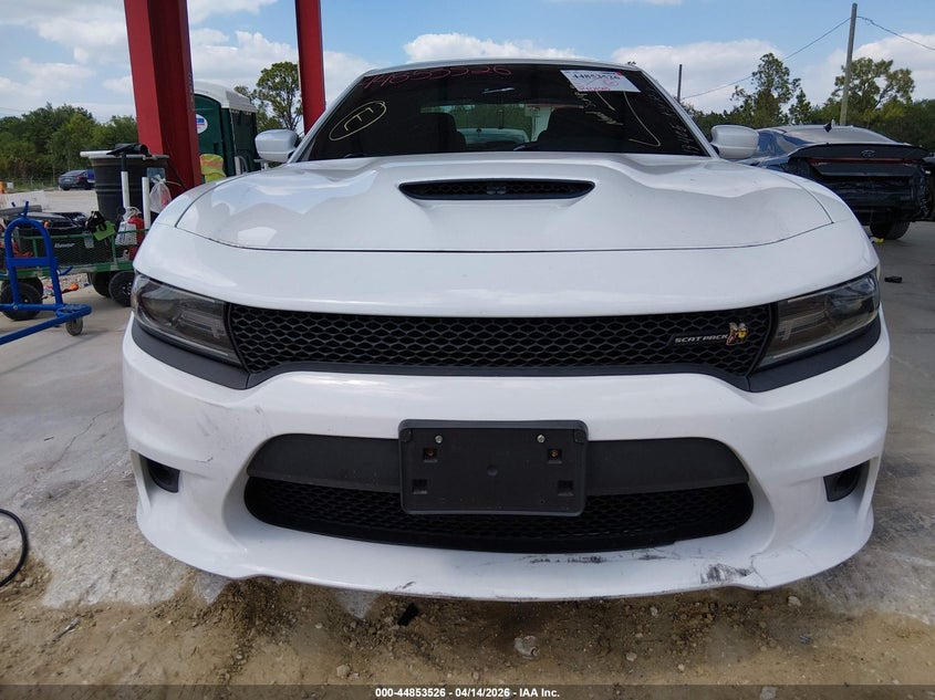 2018 Dodge Charger 6.4 R/T Scat Pack Rwd white Lot 111044853526 Vin 2C3CDXGJ8JH313405