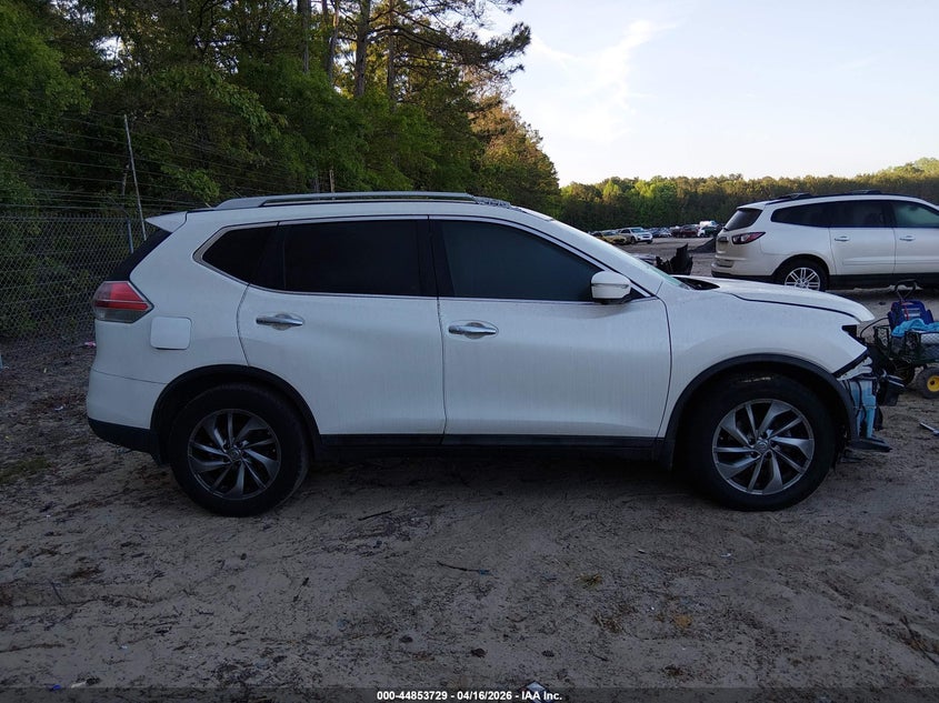2015 Nissan Rogue 2.5 Sl white Lot 111044853729 Vin 5N1AT2MT5FC857431