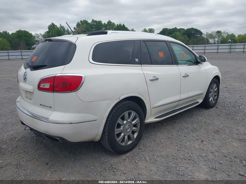 2014 Buick Enclave 3.6 Leather white Lot 111044853884 Vin 5GAKRBKD1EJ200995