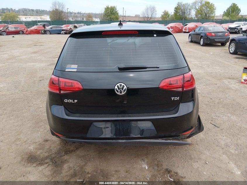 2015 Volkswagen Golf Tdi S 4-Door VIN: 3VW2A7AU2FM094708 Lot: 44853889