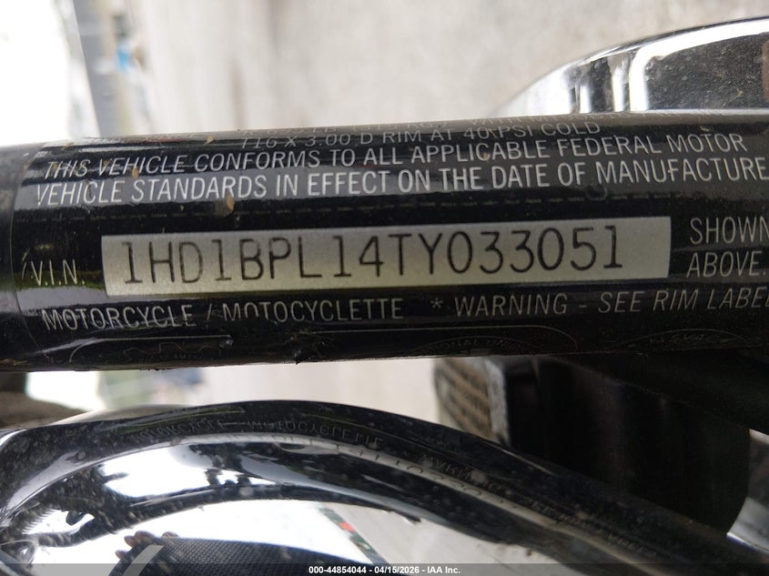 1996 Harley-Davidson Fxstsb VIN: 1HD1BPL14TY033051 Lot: 44854044