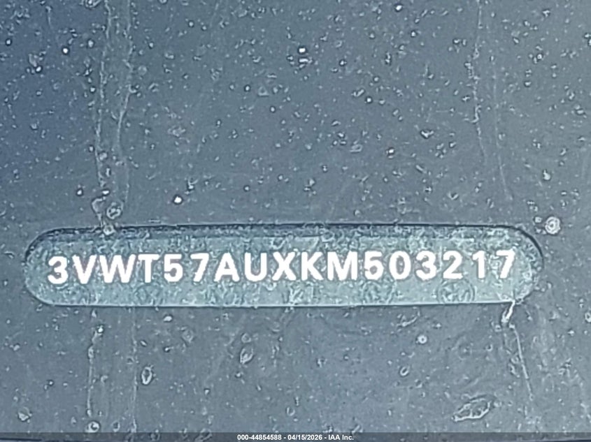 2019 Volkswagen Golf Sportwagen 1.4T S VIN: 3VWT57AUXKM503217 Lot: 44854588