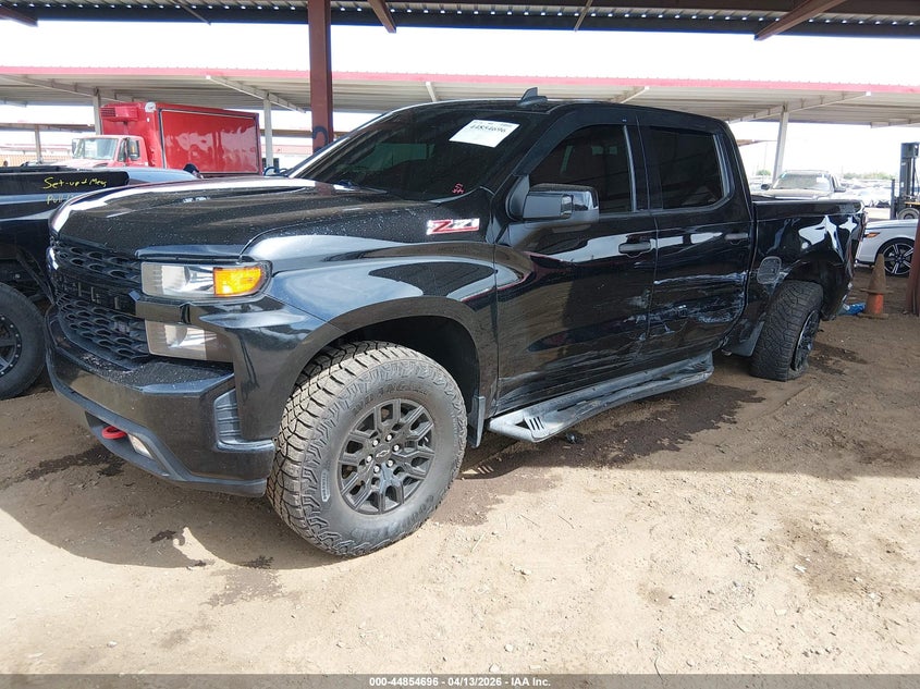 2020 Chevrolet Silverado 6.2 1500 4Wd Short Bed Custom Trail Boss black Lot 111044854696 Vin 1GCPYCEL1LZ355979