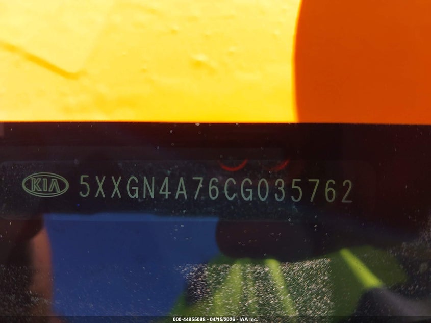 2012 Kia Optima Ex VIN: 5XXGN4A76CG035762 Lot: 44855088