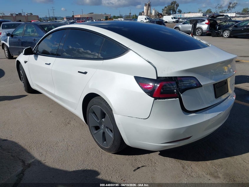 2022 Tesla Model 3 Long Range Dual Motor All-Wheel Drive white Lot 111044855195 Vin 5YJ3E1EB5NF236974