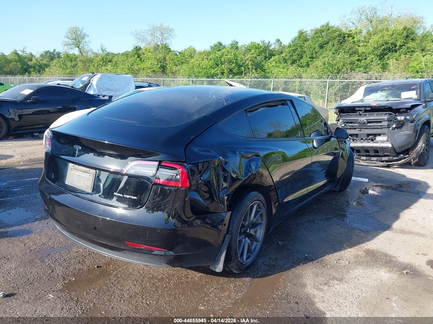 2022 Tesla Model 3 Long Range Dual Motor All-Wheel Drive black Lot 111044855545 Vin 5YJ3E1EB4NF186455